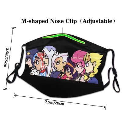 JoJo sBizarreAdventureVentoAureoFaceMaskAdjustable 3461bc88 99fb 405a b5af 6c4f11ecc9c6 - JJBA Store