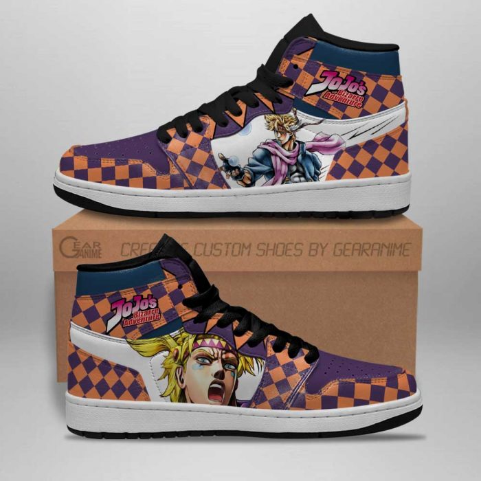 jojos bizarre adventure jordan sneakers caesar anthonio zeppeli shoes gearanime 3 - JJBA Store