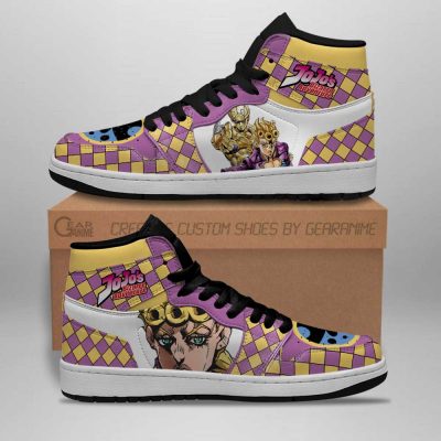 jojos bizarre adventure jordan sneakers giorno giovanna anime shoes gearanime 2 - JJBA Store