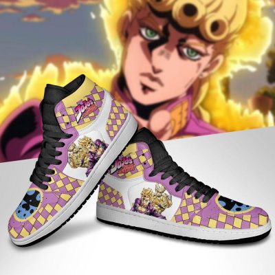 jojos bizarre adventure jordan sneakers giorno giovanna anime shoes gearanime 4 - JJBA Store