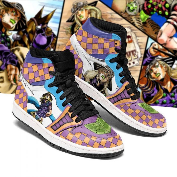 jojos bizarre adventure jordan sneakers gyro zeppeli anime shoes gearanime 3 - JJBA Store