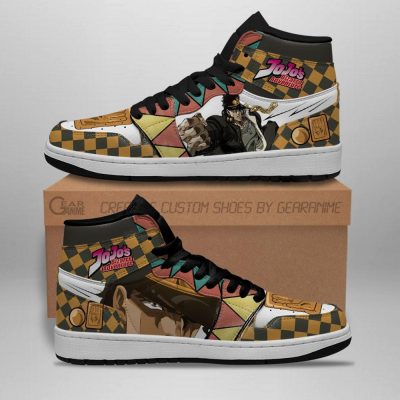 jojos bizarre adventure jordan sneakers jotaro kujo anime shoes gearanime 2 - JJBA Store