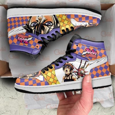 jojos bizarre adventure jordan sneakers narancia ghirga anime shoes gearanime 5 - JJBA Store