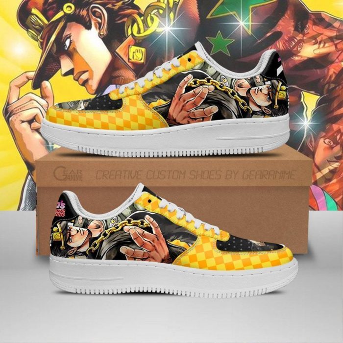 jotaro kujo air force sneakers jojo anime shoes fan gift idea pt06 gearanime - JJBA Store