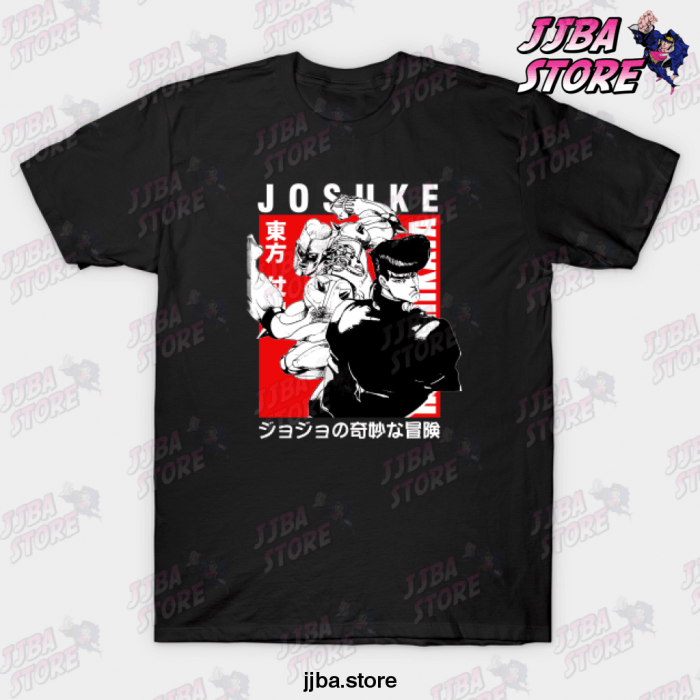 2021 Jjba Josuke Higashikata T-Shirt Black / S