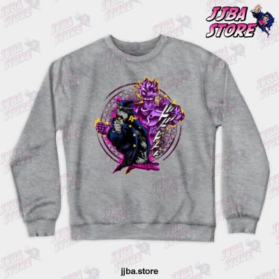 Attack Of Jotaro Crewneck Sweatshirt Gray / S