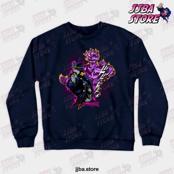 Attack Of Jotaro Crewneck Sweatshirt Navy Blue / S