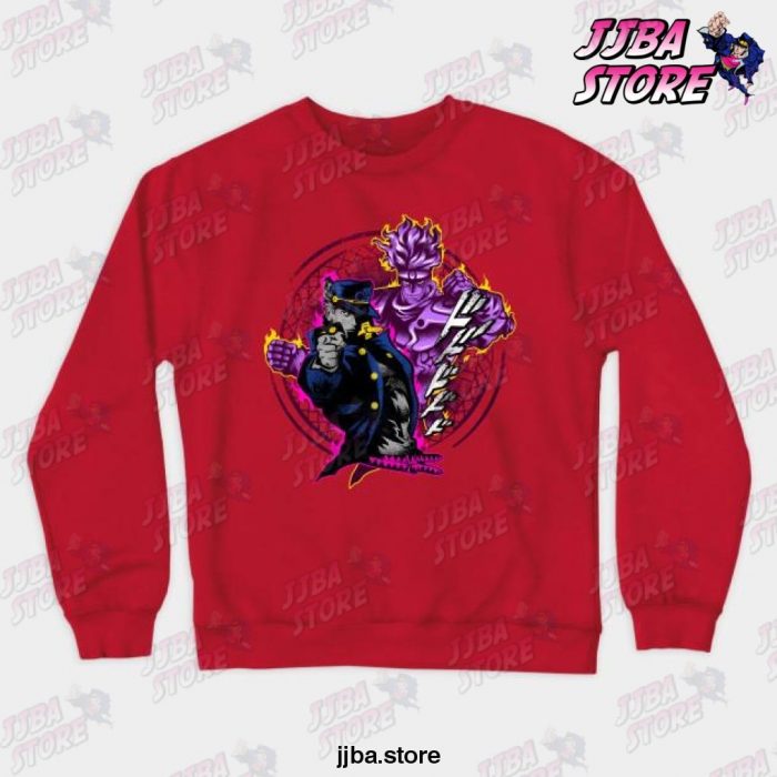 Attack Of Jotaro Crewneck Sweatshirt Red / S