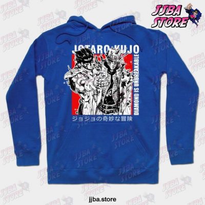 Diamond Is Unbreakable Jotaro Kujo Hoodie Blue / S