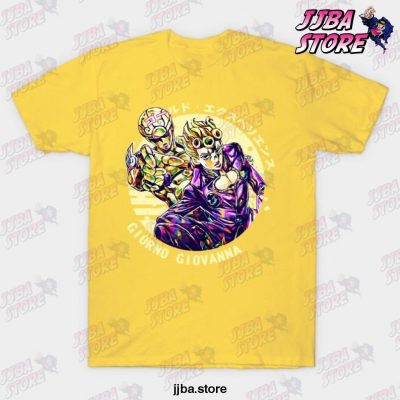 Giorno Giovanna X Golden Wind T-Shirt Yellow / S