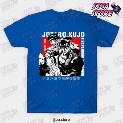 Hot Jjba Jotaro Kujo T-Shirt Blue / S