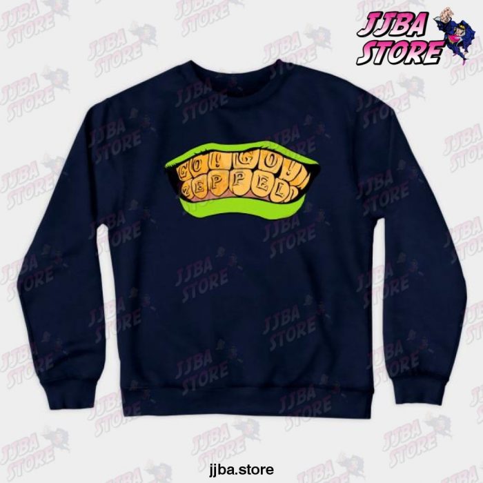 Jjba Go! Zeppeli! Crewneck Sweatshirt Navy Blue / S