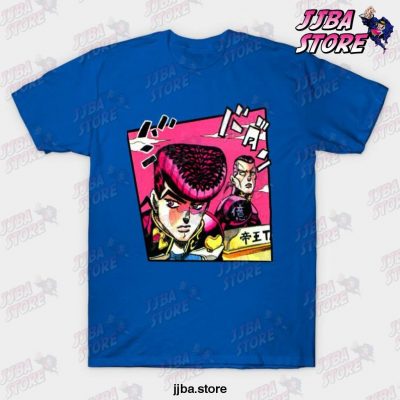 Jjba Josuke And Okuyasu T-Shirt Blue / S