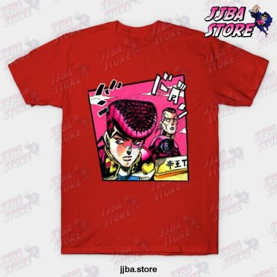 Jjba Josuke And Okuyasu T-Shirt Red / S