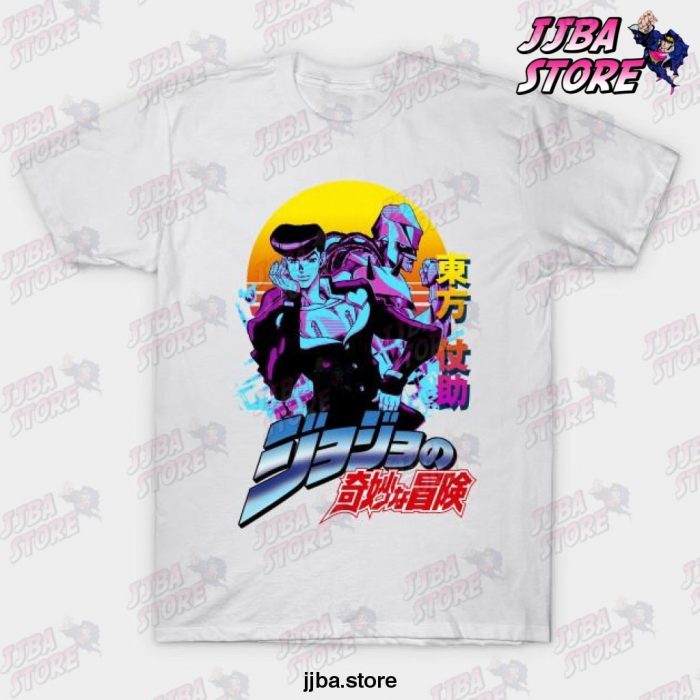 Jjba Josuke Higashikata T-Shirt White / S