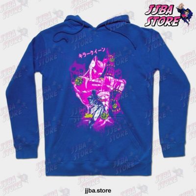 Jjba Killer Queen Hoodie Blue / S