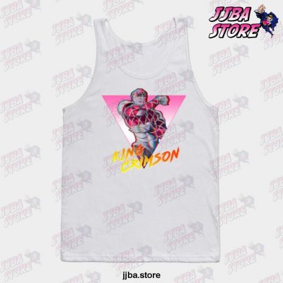 Jjba King Crimson Tank Top White / S