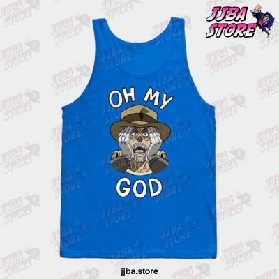 Jjba Oh My God Joesph Joestar Tank Top Blue / S