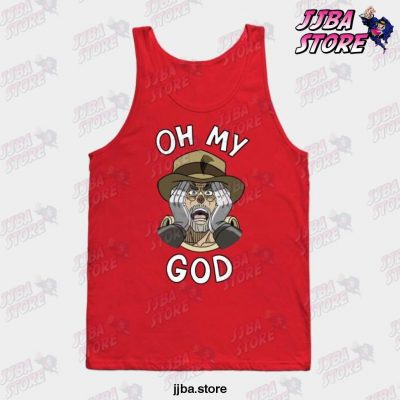 Jjba Oh My God Joesph Joestar Tank Top Red / S