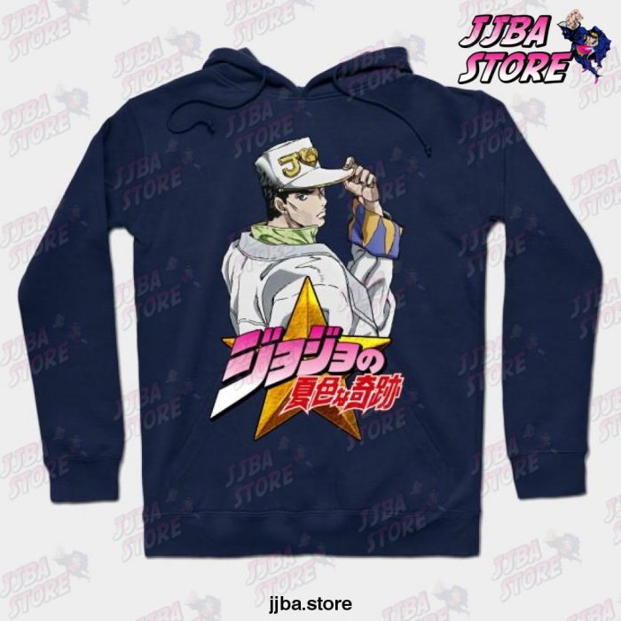 Jojo Jotaro Hoodie Navy Blue / S