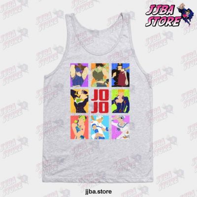 Jojo_S Bizarre Adventure - Heroes Tank Top Gray / S