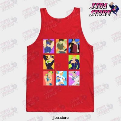 Jojo_S Bizarre Adventure - Heroes Tank Top Red / S