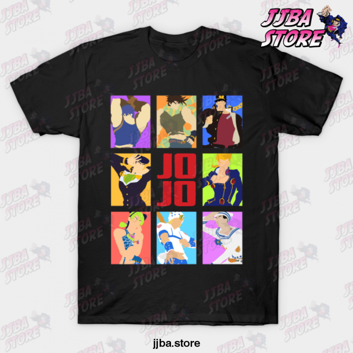 Jojos Bizarre Adventure - Heroes T-Shirt Black / S