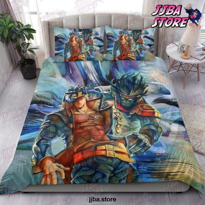 Jojos Bizarre Adventure Jotaro Kujo Star Platinum Bedding Set