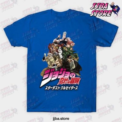 Jojos Bizarre Adventure Stardust Crusaders V1 T-Shirt Blue / S