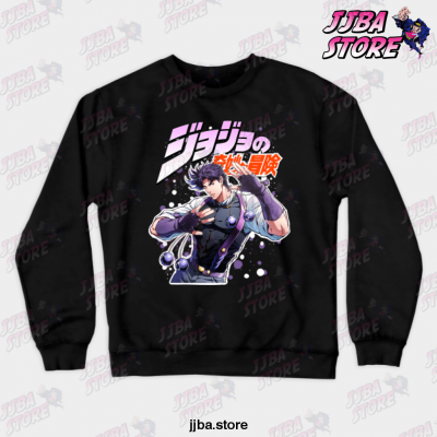 Joseph Jostar Jojos Bizarre Adventure Crewneck Sweatshirt Black / S