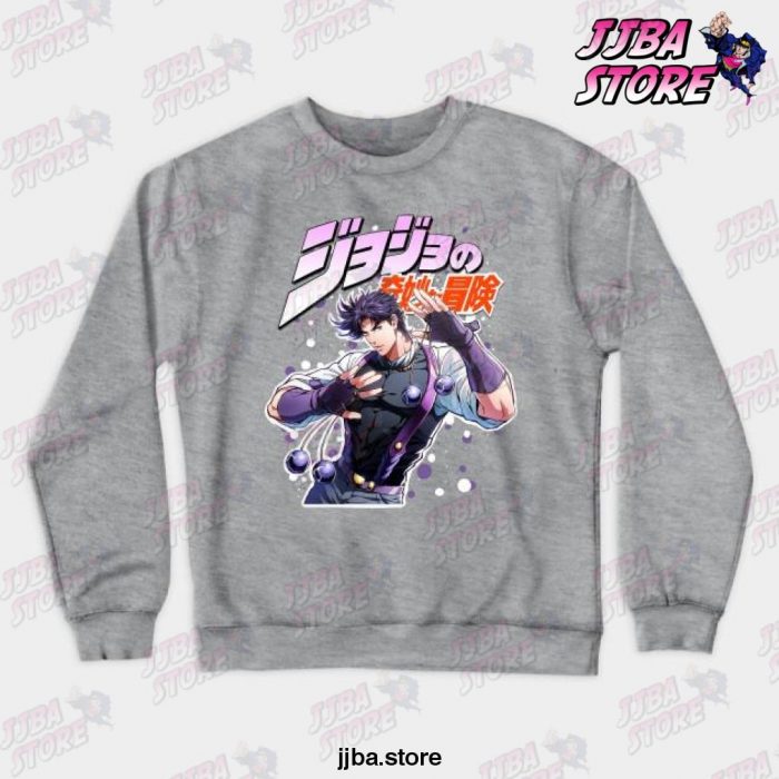 Joseph Jostar Jojos Bizarre Adventure Crewneck Sweatshirt Gray / S