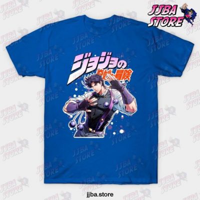 Joseph Jostar Jojos Bizarre Adventure T-Shirt Blue / S