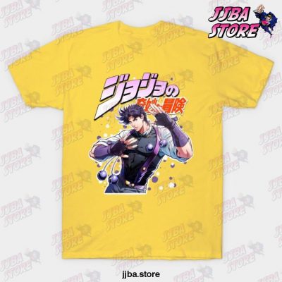 Joseph Jostar Jojos Bizarre Adventure T-Shirt Yellow / S