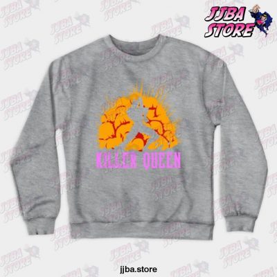 Killer Queen Jojos Bizarre Adventure Sweatshirt Gray / S