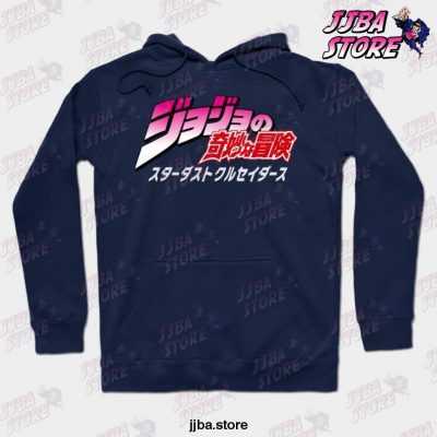 New Fashion Jjba Hoodie Navy Blue / S