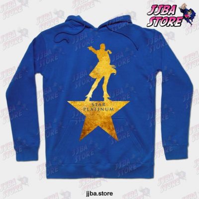 Star Platinum Jojos Bizarre Adventure Hoodie Blue / S