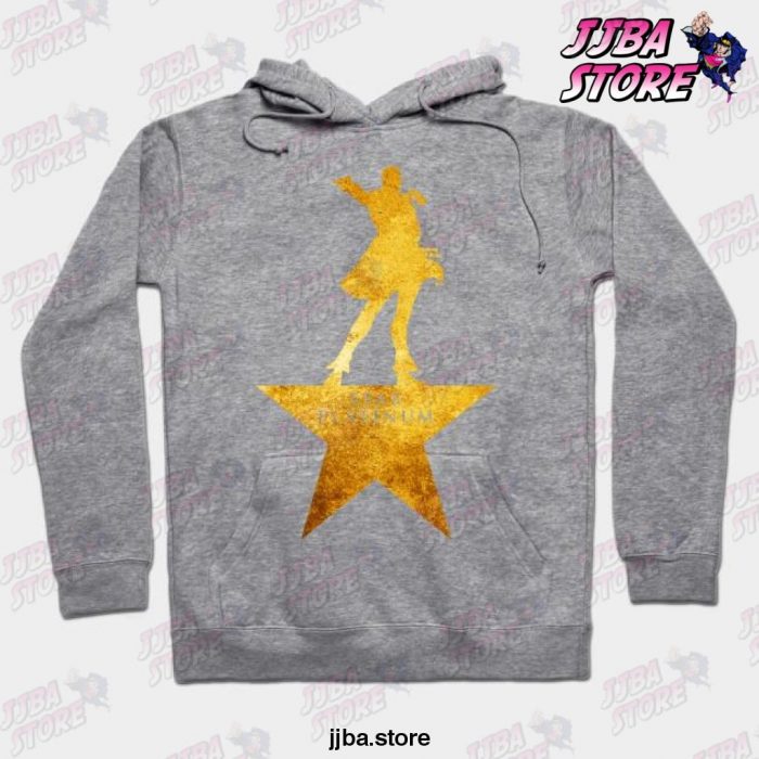 Star Platinum Jojos Bizarre Adventure Hoodie Gray / S