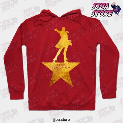 Star Platinum Jojos Bizarre Adventure Hoodie Red / S