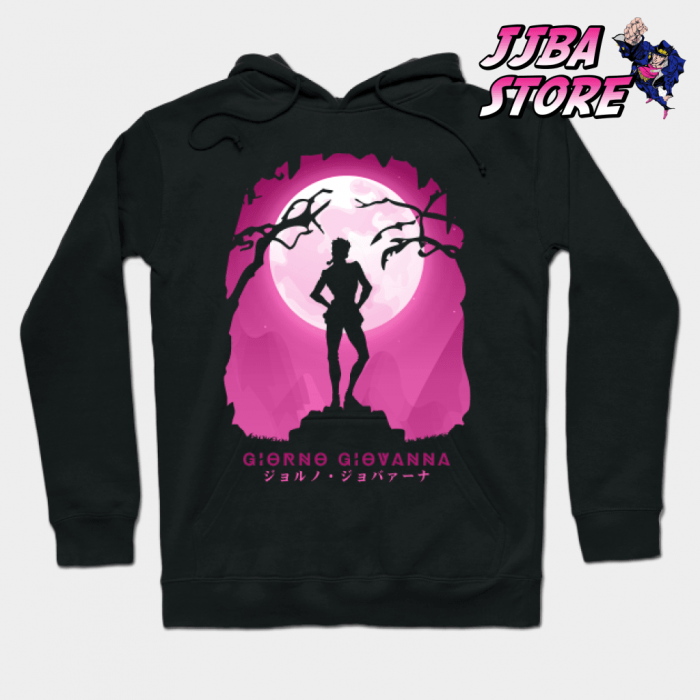 Jjba Giorno Giovanna Shadow Hoodie Black / S