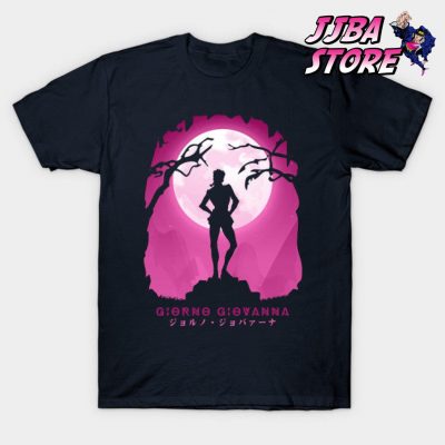 Jjba Giorno Giovanna Shadow T-Shirt Navy Blue / S