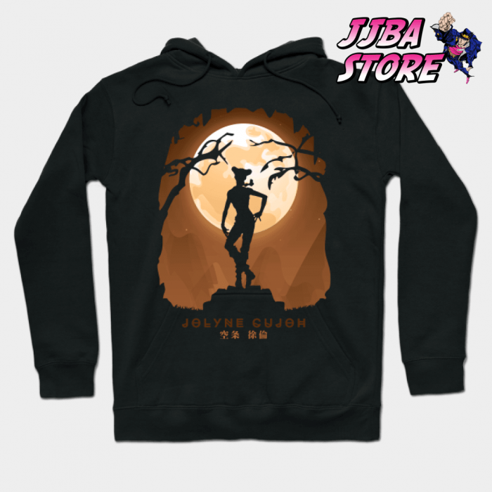 Jjba Jolyne Cujoh Shadow Hoodie Black / S