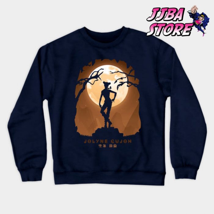 Jjba Jolyne Cujoh Shadow Sweatshirt Navy Blue / S