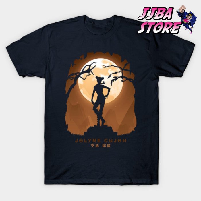 Jjba Jolyne Cujoh Shadow T-Shirt Navy Blue / S