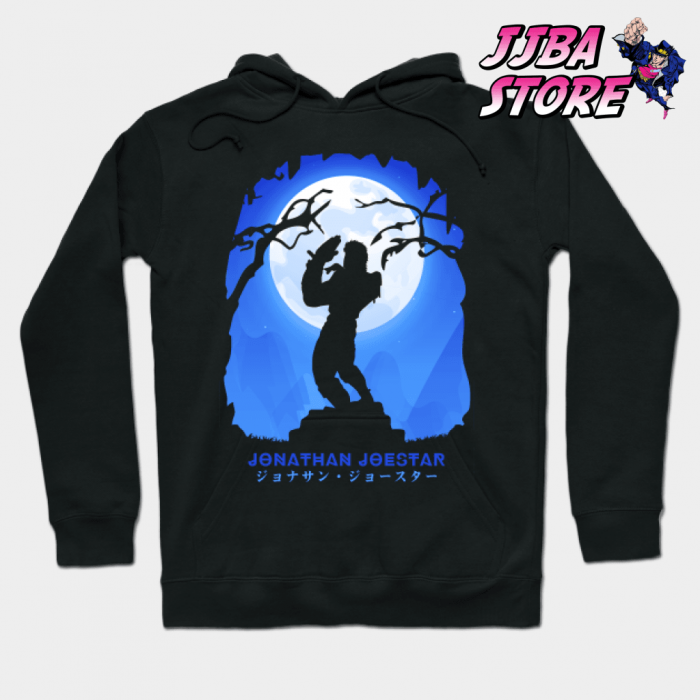 Jjba Jonathan Joestar Shadow Hoodie Black / S