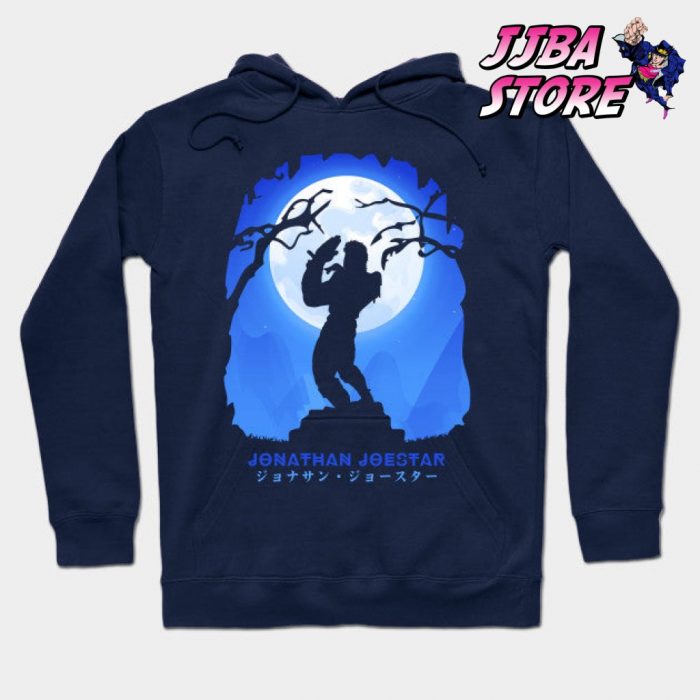 Jjba Jonathan Joestar Shadow Hoodie Navy Blue / S