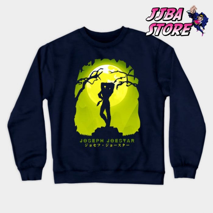 Jjba Joseph Joestar Shadow Sweatshirt Navy Blue / S