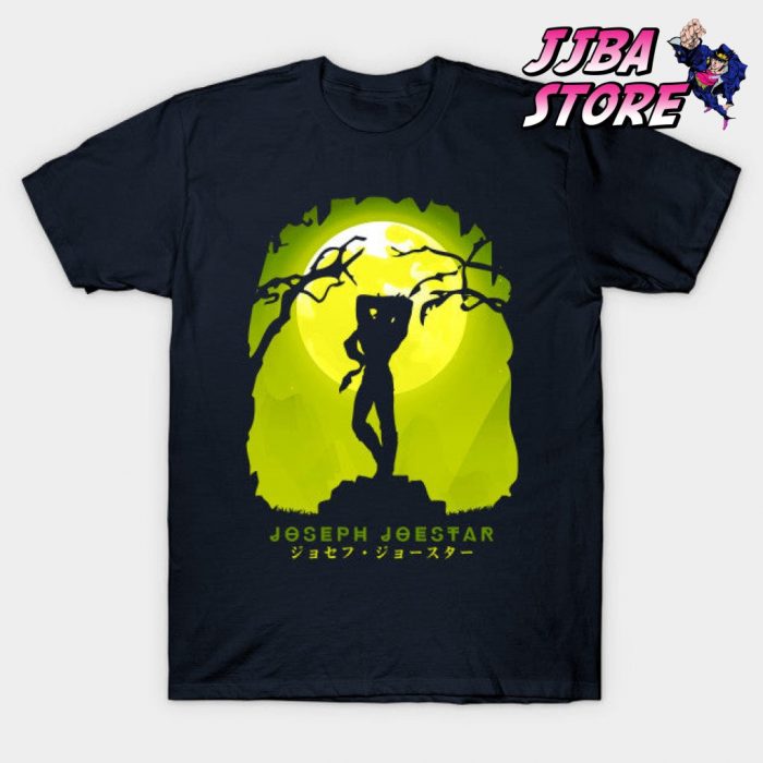 Jjba Joseph Joestar Shadow T-Shirt Navy Blue / S