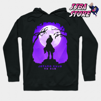 Jjba Jotaro Kujo Shadow Hoodie Black / S