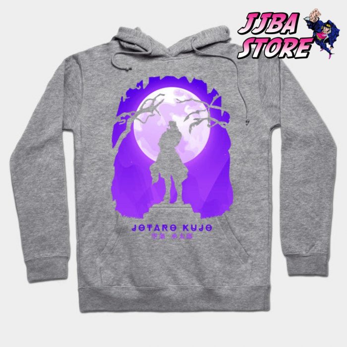 Jjba Jotaro Kujo Shadow Hoodie Gray / S