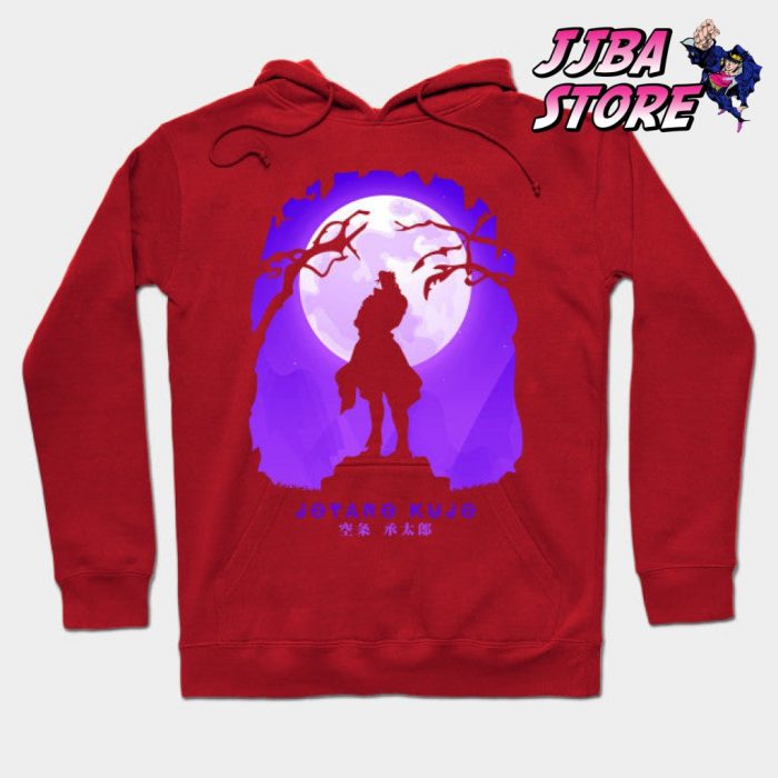 Jjba Jotaro Kujo Shadow Hoodie Red / S